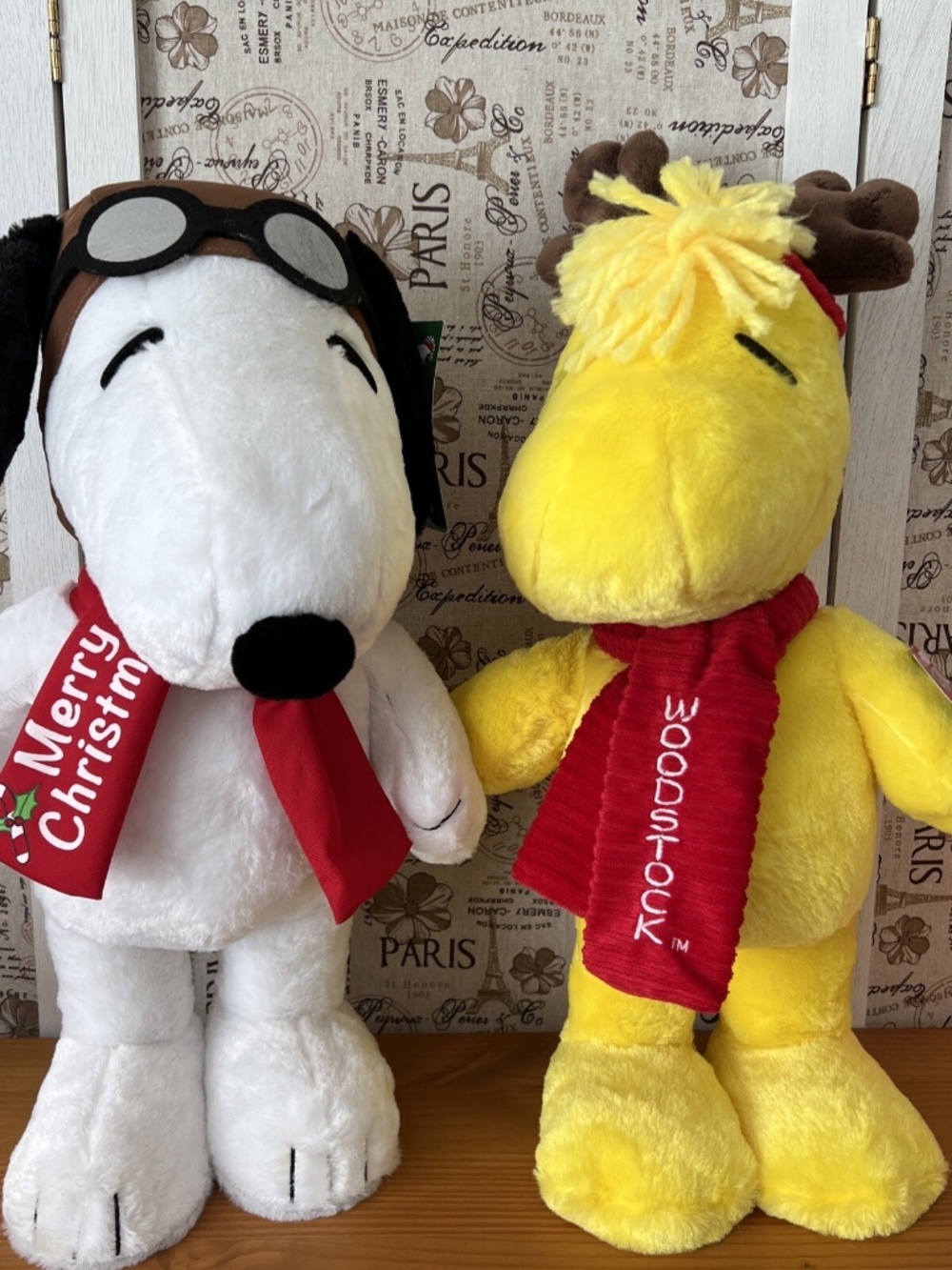 2015 Peanuts Snoopy & Woodstock Christmas Plush 21” Stuffed Animal Holiday Decor